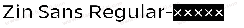 Zin Sans Regular字体转换